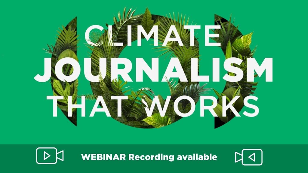Climate Journalism Webinar