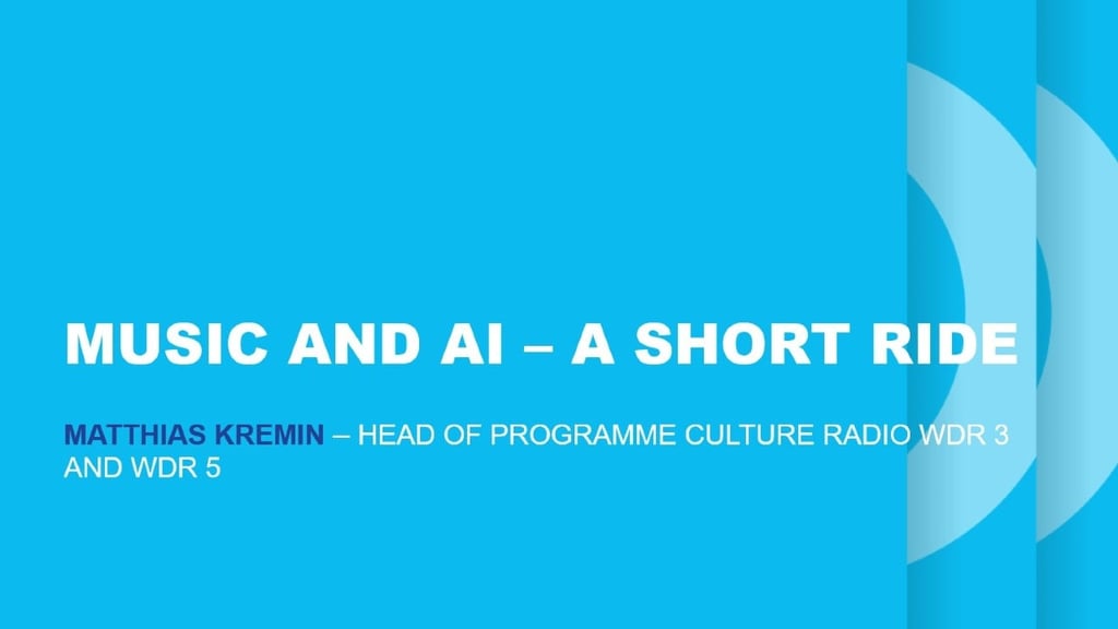 Music and AI – A short ride