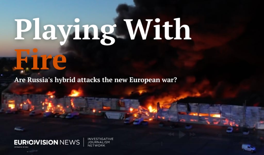 This is a screenshot of the Playing With Fire video title 