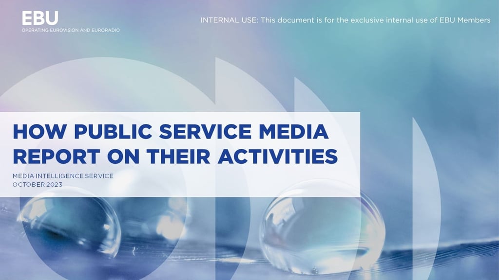 Comment les médias de service public rendent-ils compte de leurs activités ?