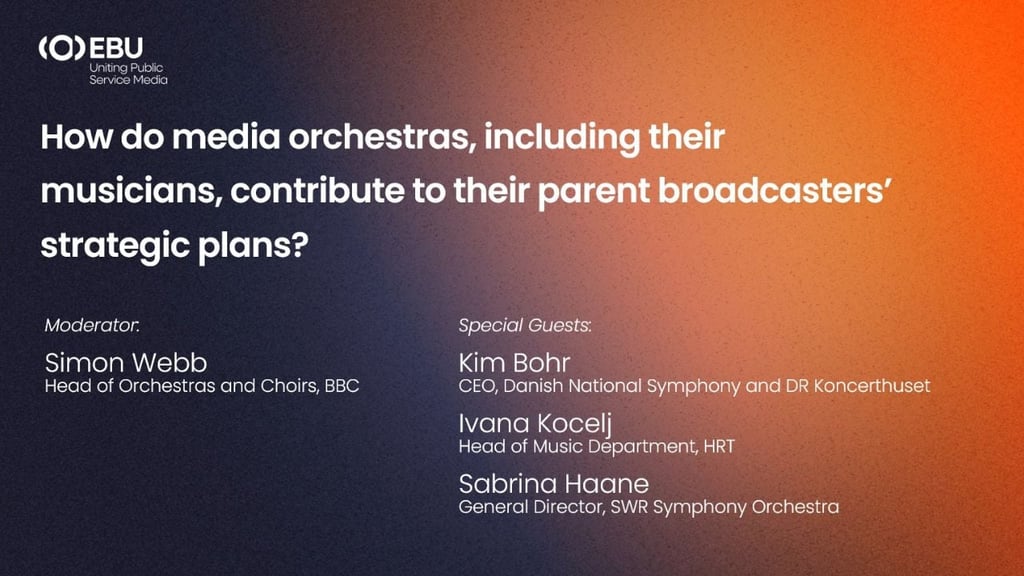 How do media orchestras, including their musicians, contribute to their parent broadcasters’ strategic plans?
