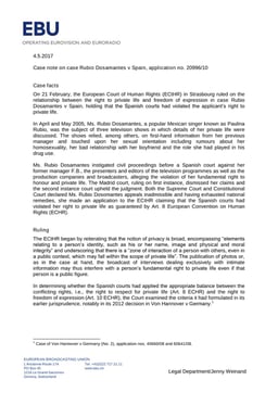 ECtHR Rubio Dosamantes v Spain