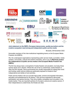 Joint statement on Article 5 EMFA