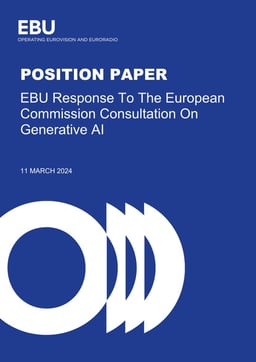 EBU Response To The European Commission Consultation On Generative AI