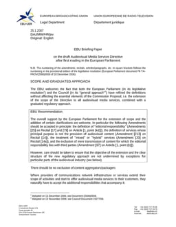 EBU Briefing Paper 25.1.2007