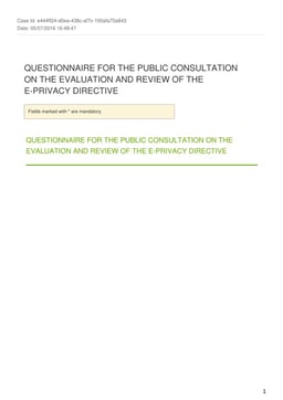 EBU Reply ePrivacy Consultation