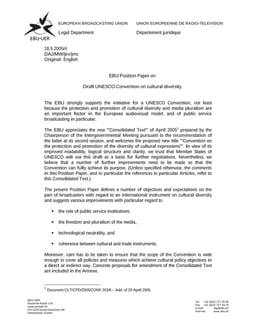 EBU Position Paper-UNESCO draft Convention and anx 18 May …
