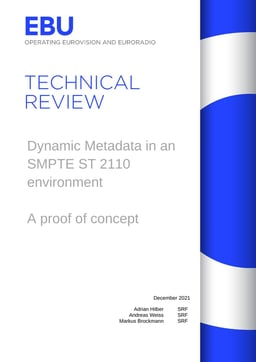 Dynamic Metadata in an SMPTE ST 2110 environment