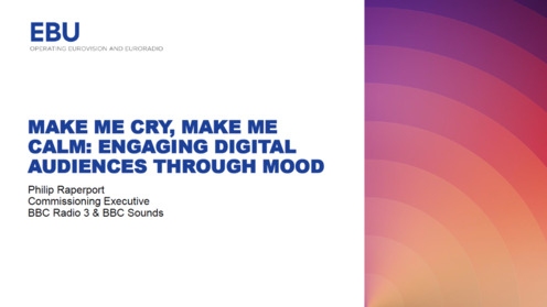 Make me cry, make me calm: engaging digital audiences through mood (audio only)