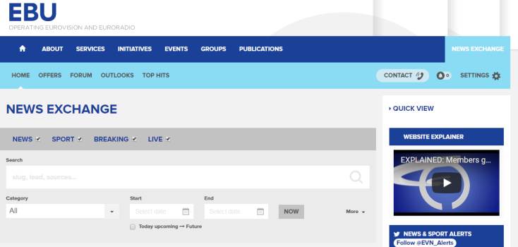 News Exchange moves to ebu.ch
