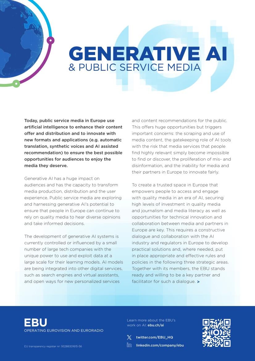 Generative AI and Public Service Media